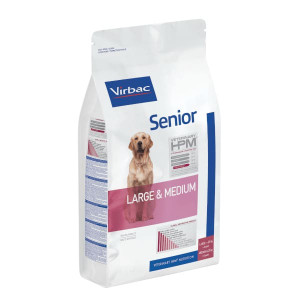 VIRBAC HPM DOG SENIOR L/M sausā suņu barība 12kg